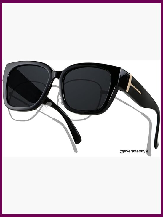 Polarized Fit Over Glasses Sunglasses Oversized Square Frame TR90 Material main image 4